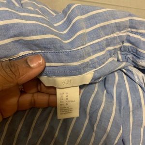 Medium H/M collard striped shirt